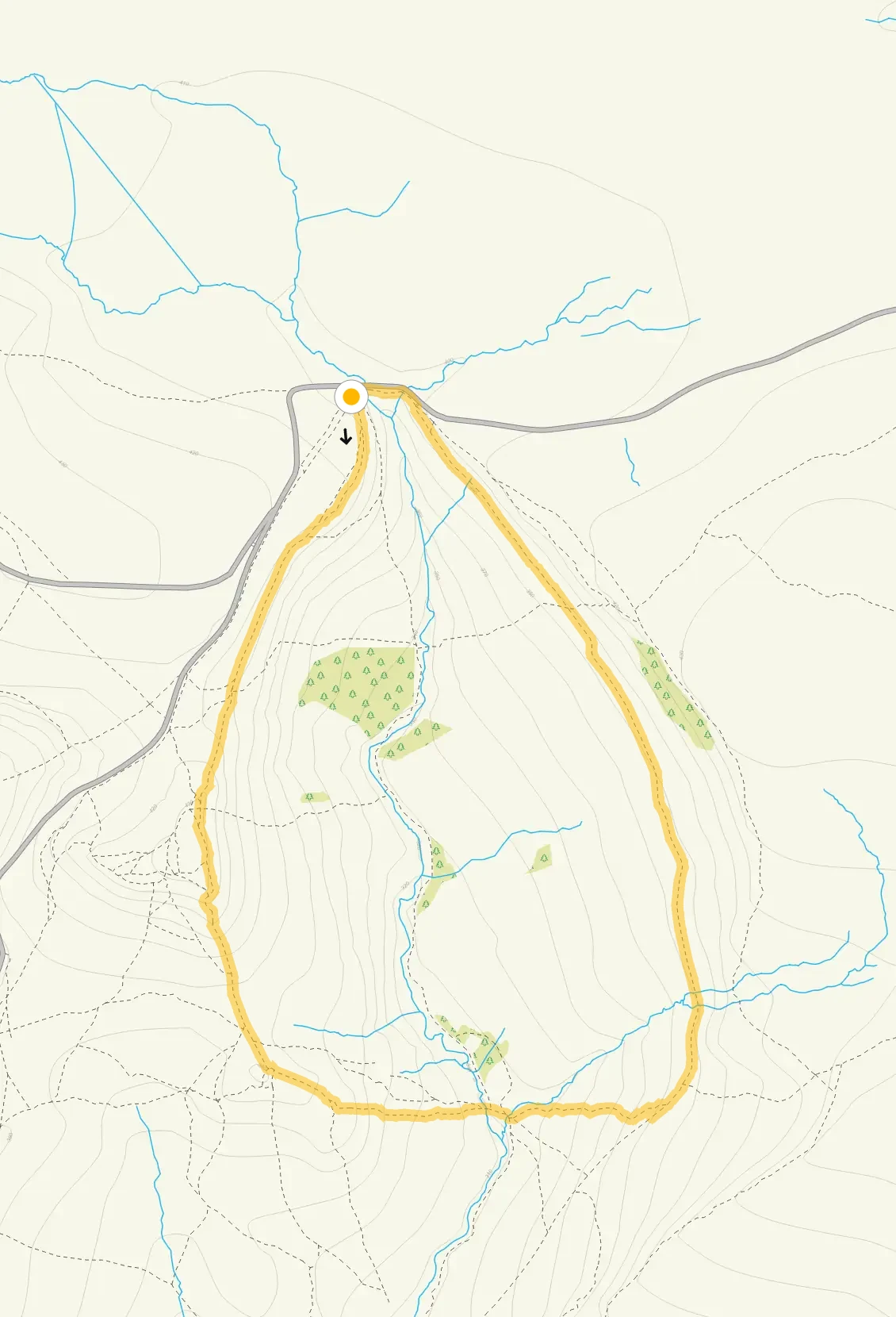 Route map for Higger Tor Walk 2, a 2.75 mile circular walk in Derbyshire