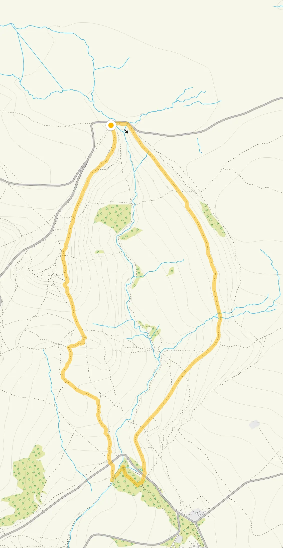 Route map for Higger Tor Walk 4, a 4 mile circular walk in Derbyshire