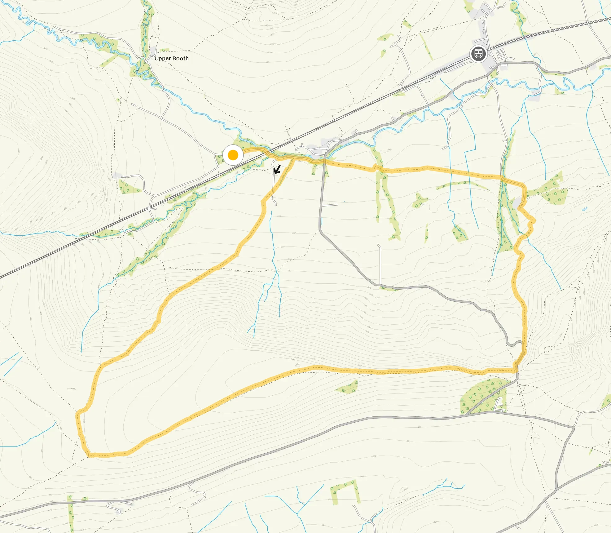 Route map for Barber Booth Walk, a 5.25 mile circular walk in Derbyshire
