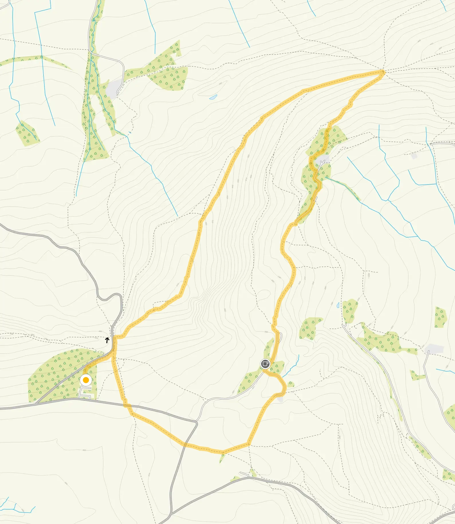 Route map for Mam Tor Walk 3, a 3 mile circular walk in Derbyshire