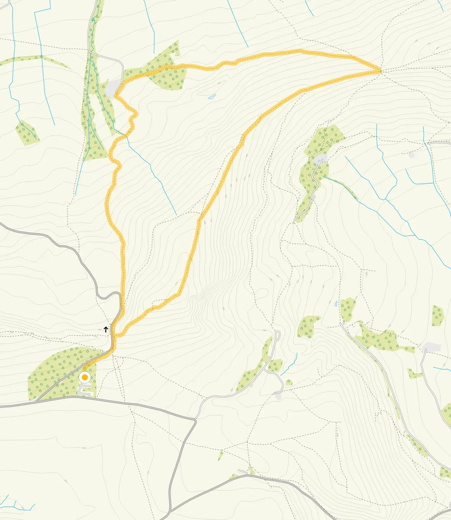Route map for Mam Tor Walk 2, a 2.75 mile circular walk in Derbyshire
