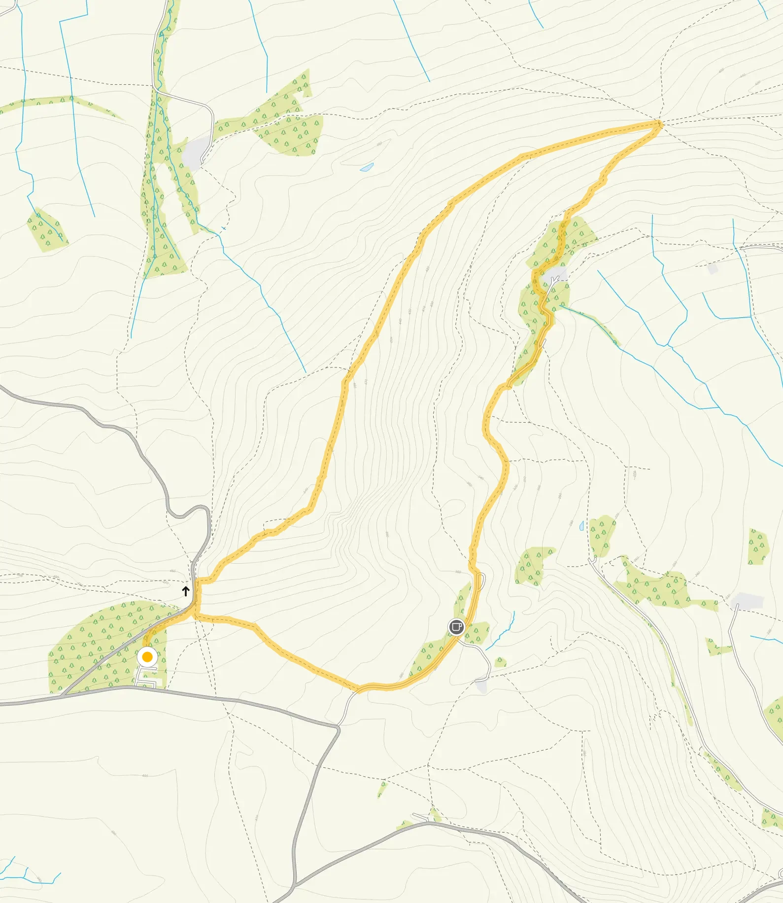 Route map for Mam Tor Walk 1, a 2.75 mile circular walk in Derbyshire