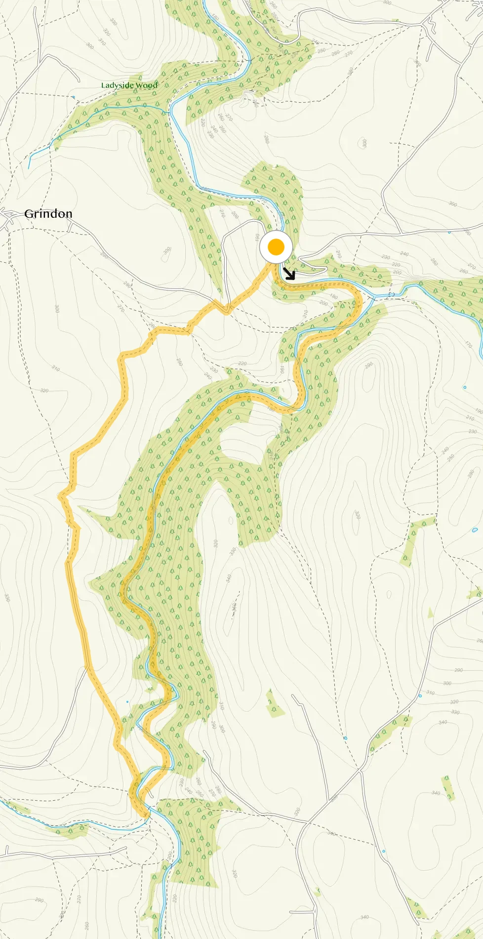 Route map for Weag's Bridge Walk 3, a 4.5 mile circular walk in Staffordshire
