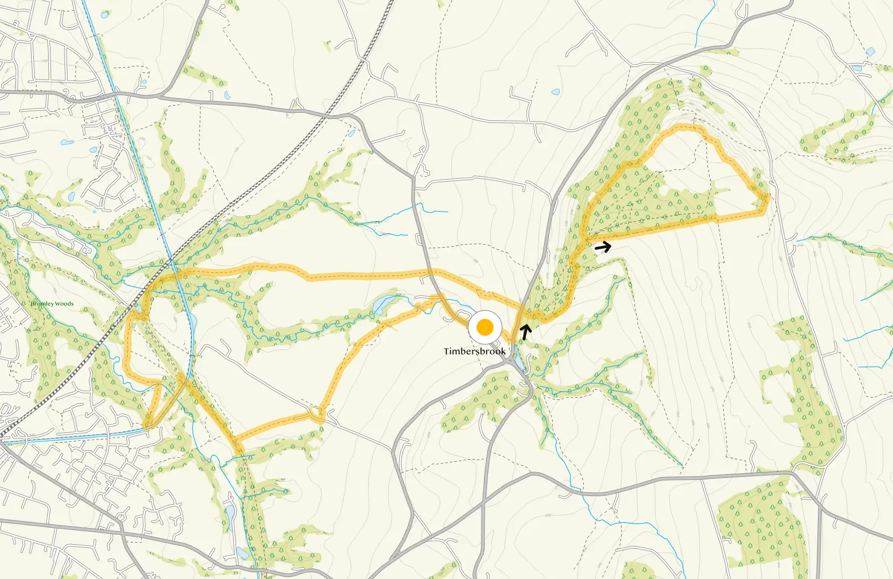 Route map for The Cloud Walk 3, a 5.5 mile circular walk in Staffordshire