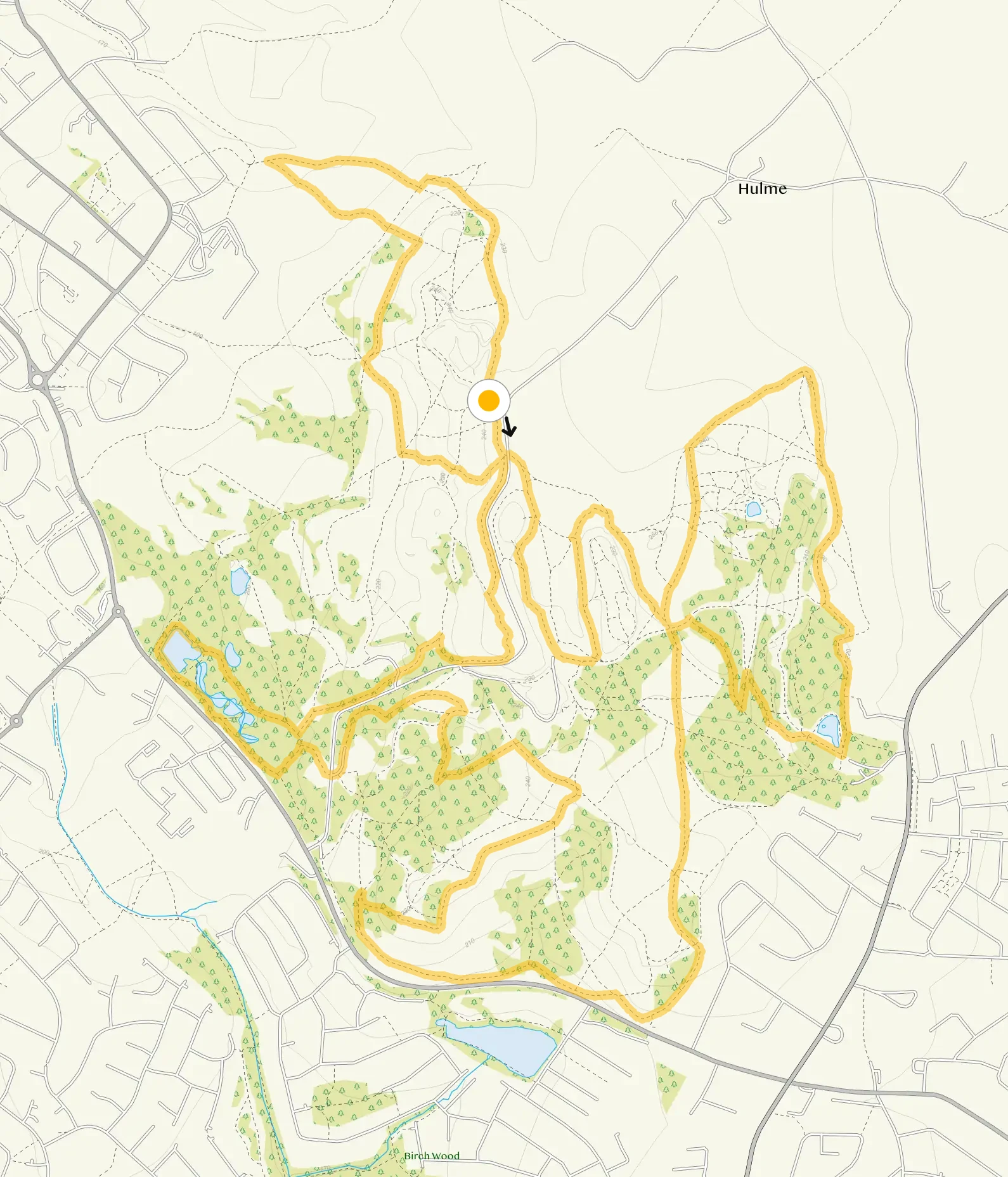 Route map for Willots Wood Walk 3, a 6.5 mile circular walk in Staffordshire