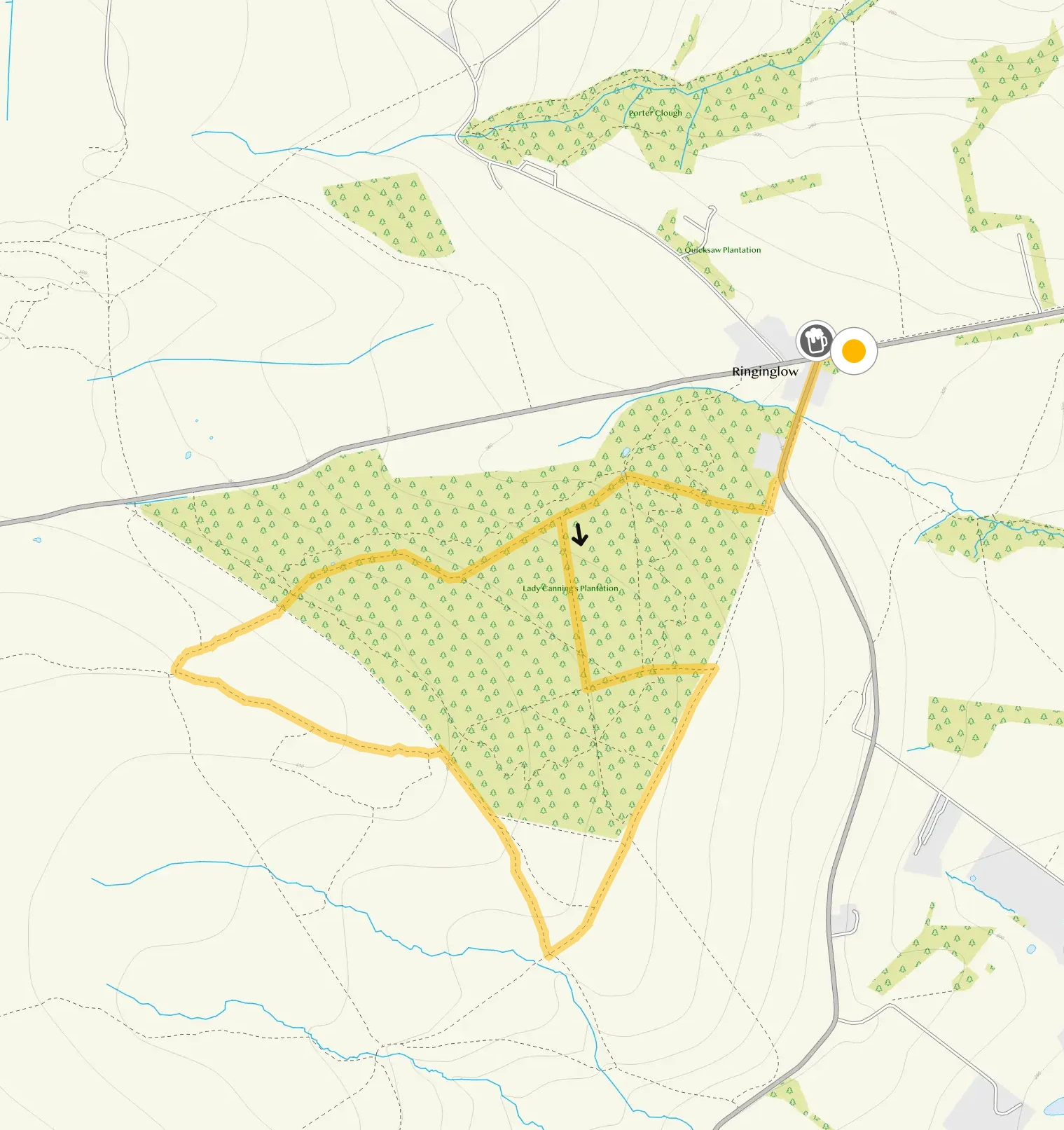 Maps With Rout Ringinglow Walks & Route Maps — Local Walks