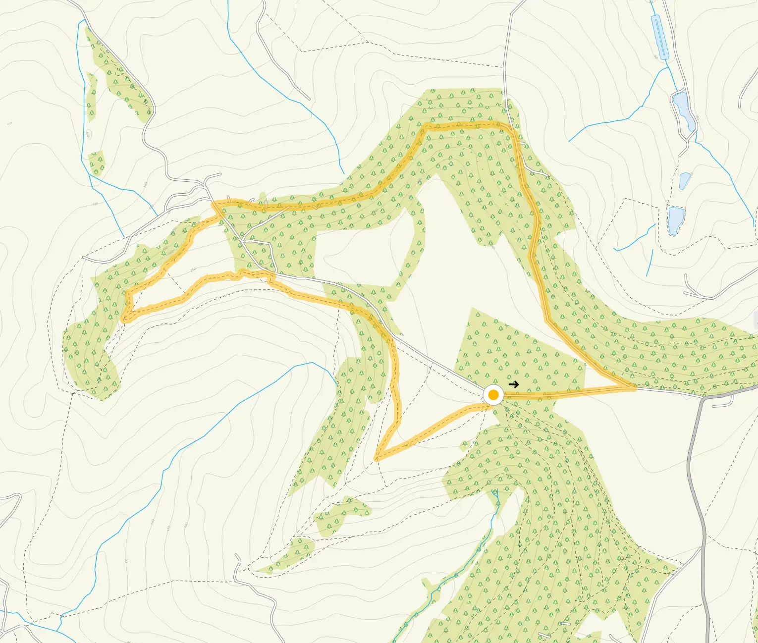 Route map for Haresfield Beacon Walk 1, a 3 mile circular walk in Gloucestershire