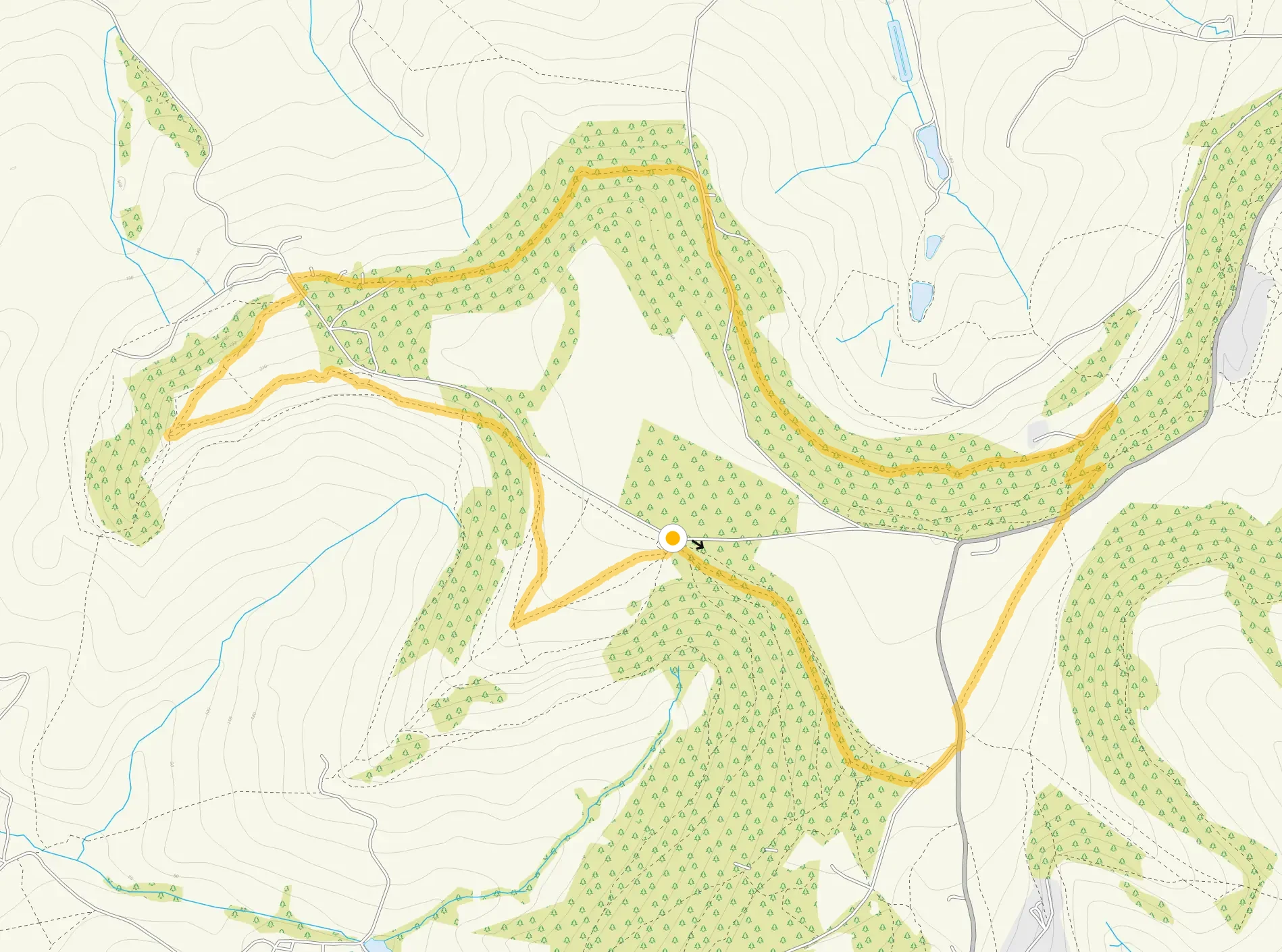 Route map for Haresfield Beacon Walk 2, a 4.25 mile circular walk in Gloucestershire
