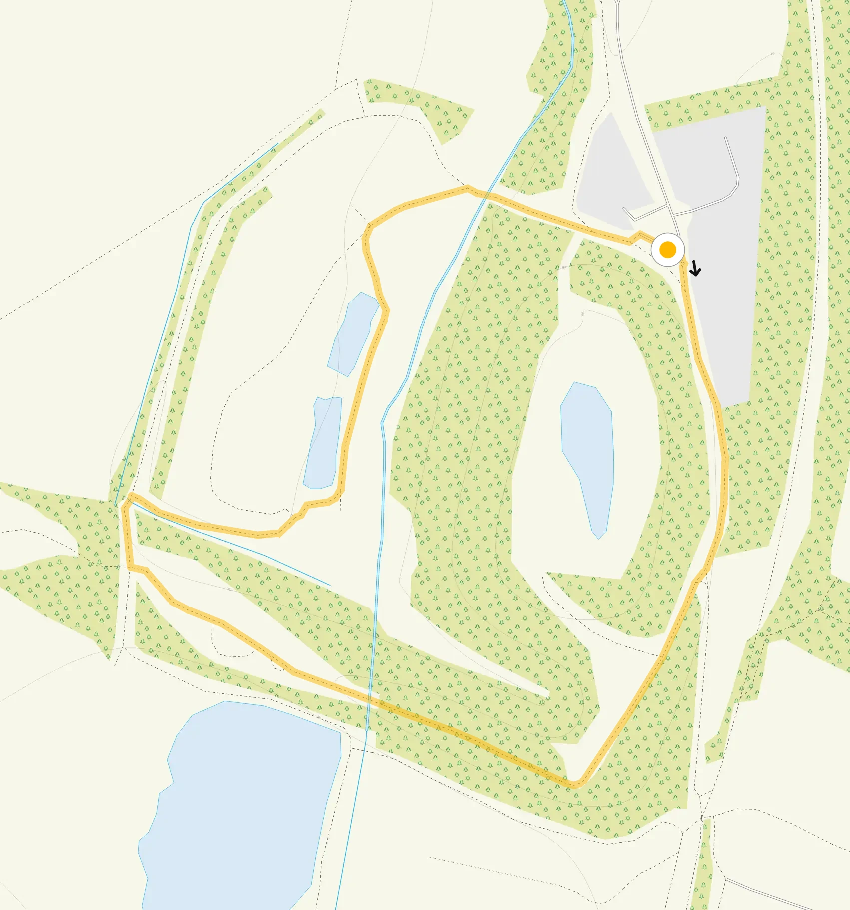 Route map for Bolsover Walk 1, a 1 mile circular walk in Derbyshire