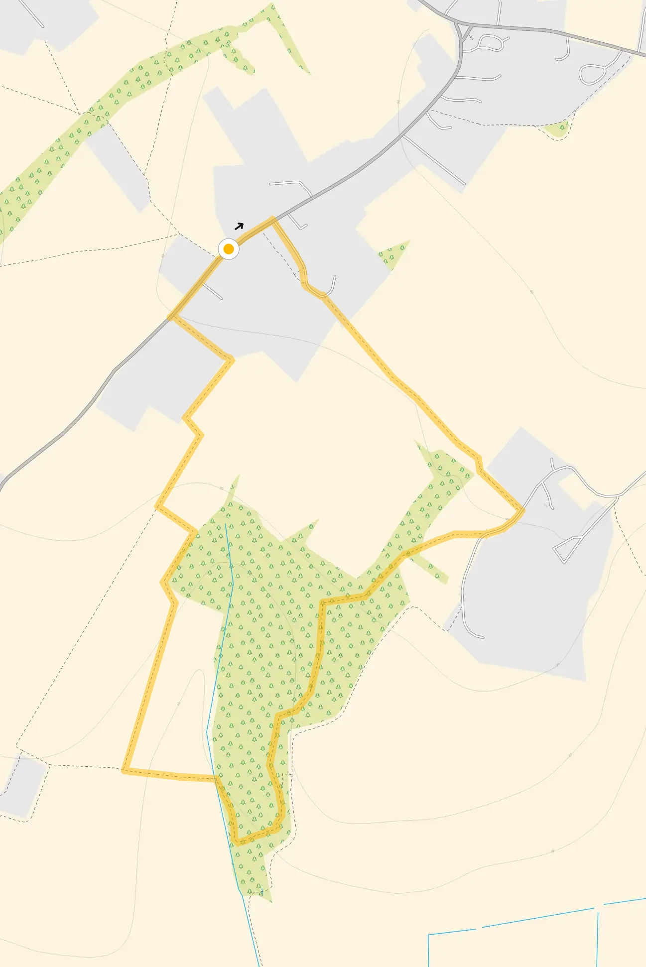 Route map for Wittersham Walk 1, a 1.5 mile circular walk in Kent