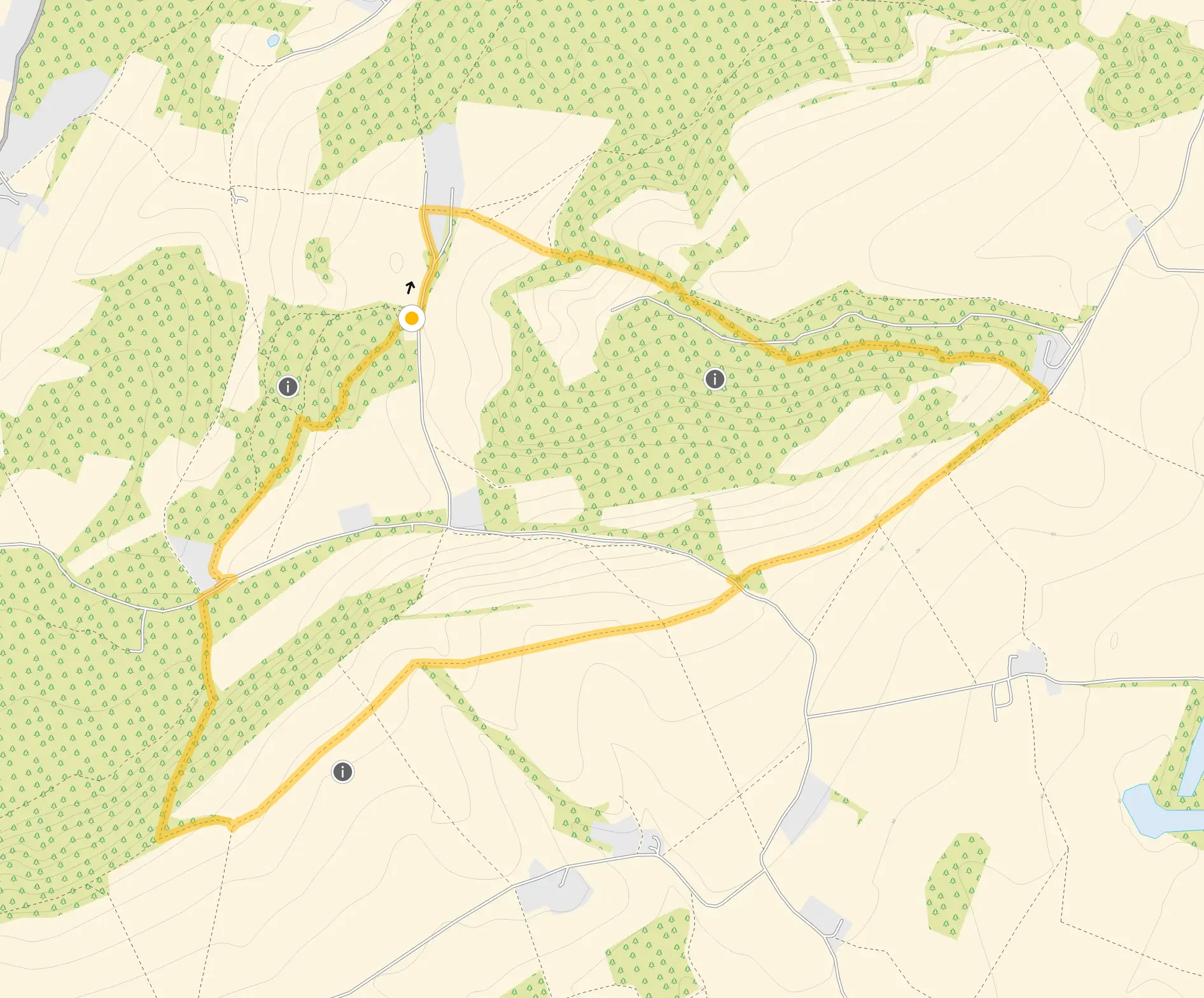 Route map for Holly Hill Walk 2, a 3.75 mile circular walk in Kent