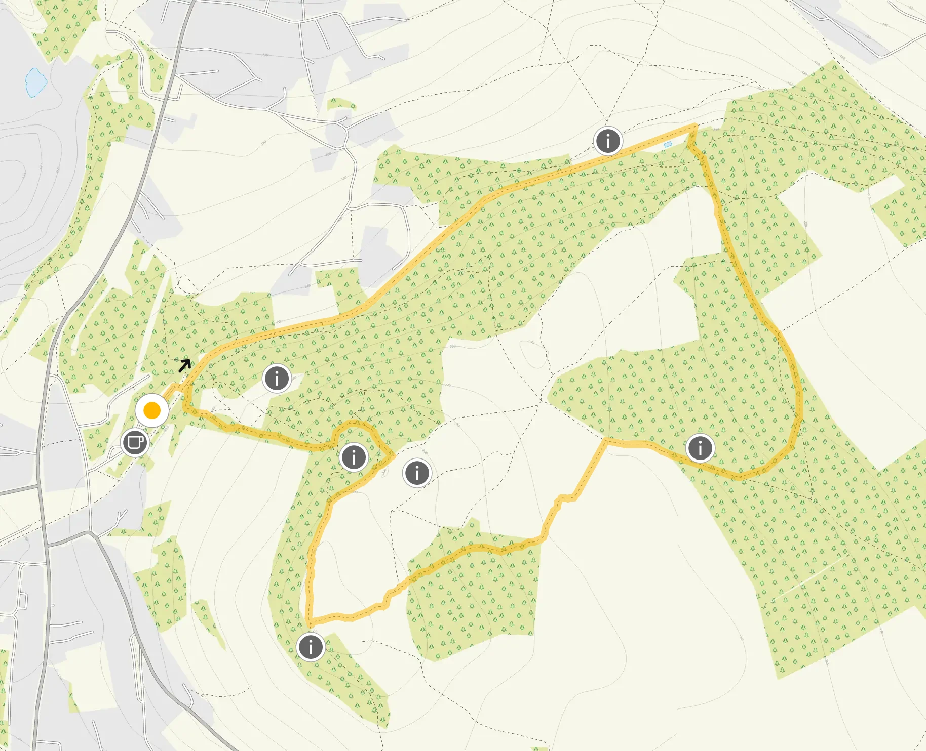 Route map for Black Rocks Walk 2, a 2.25 mile circular walk in Derbyshire