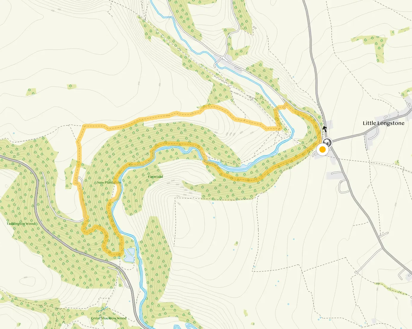 Route map for Monsal Head Circular Walk, a 3.5 mile circular walk in Derbyshire