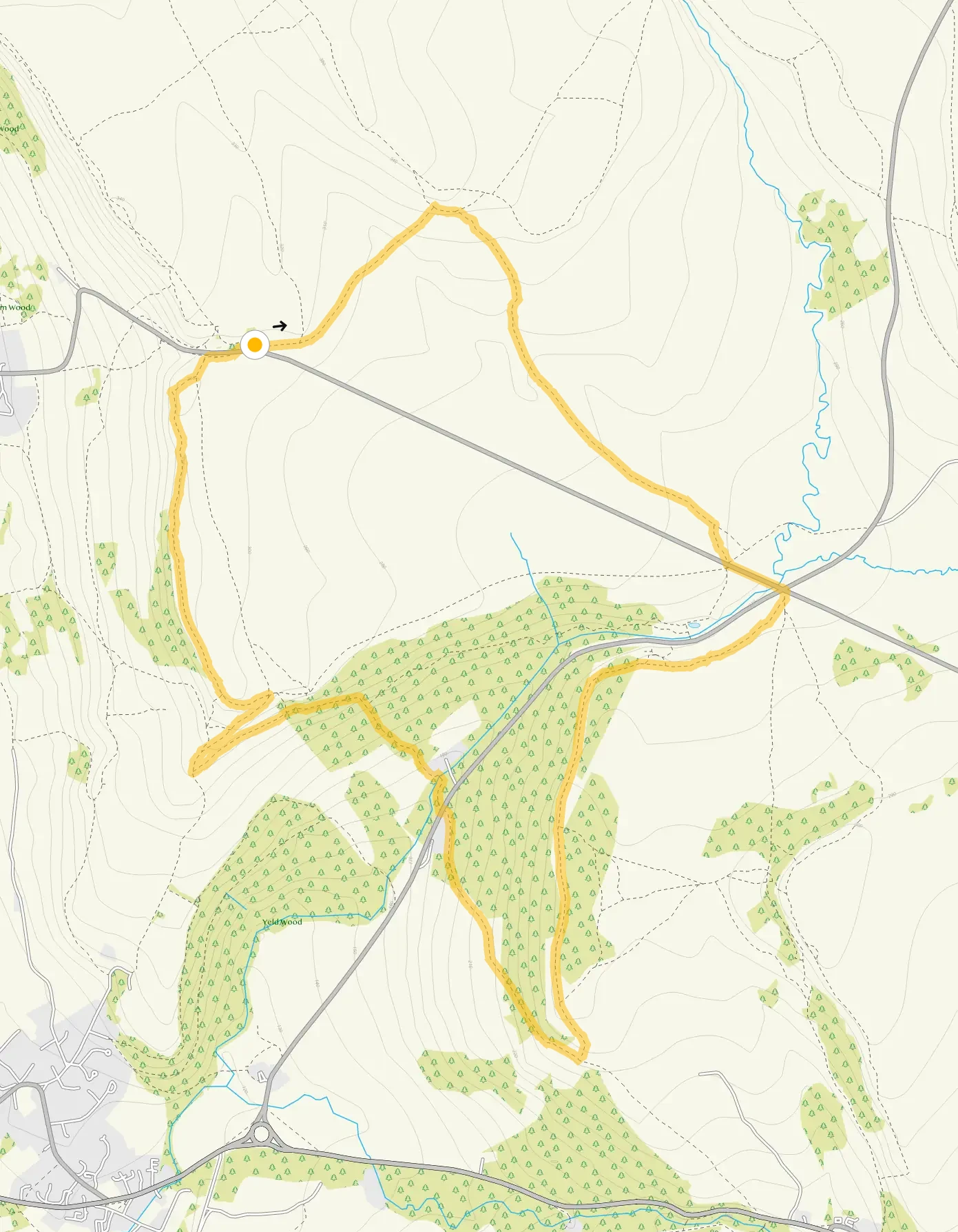 Route map for Gardom's Edge and Baslow Edge Walk, a 5 mile circular walk in Derbyshire