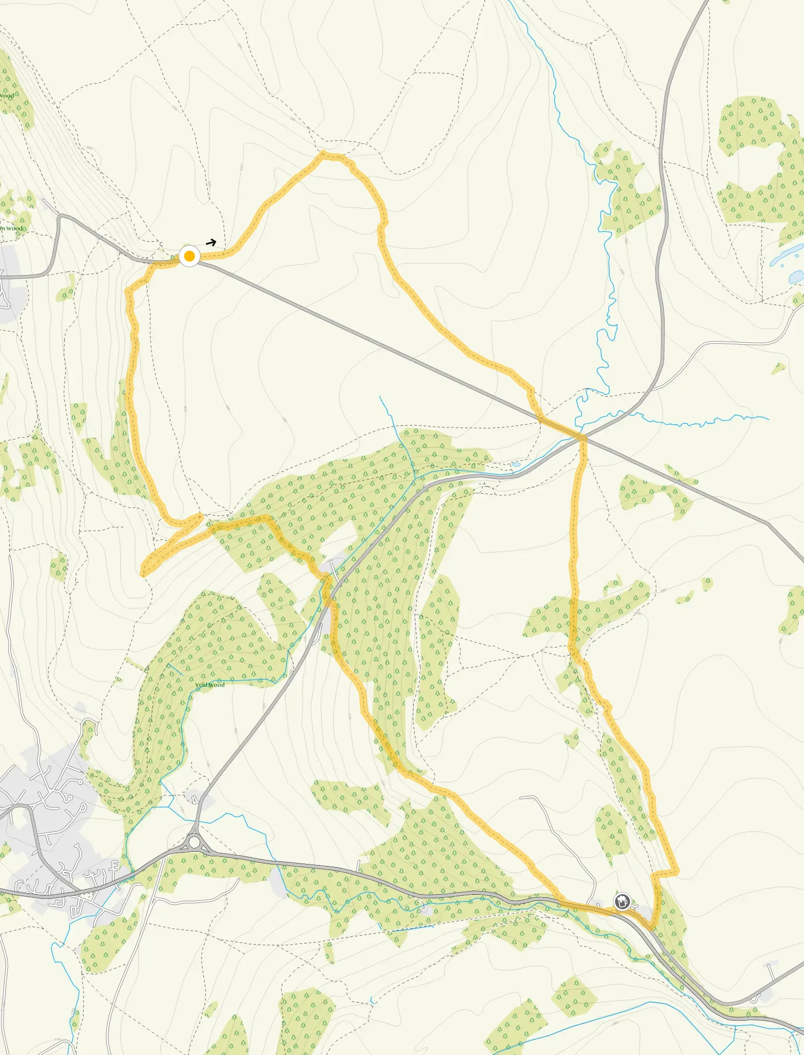 Route map for Birchen Edge and Baslow Edge Walk, a 5.75 mile circular walk in Derbyshire