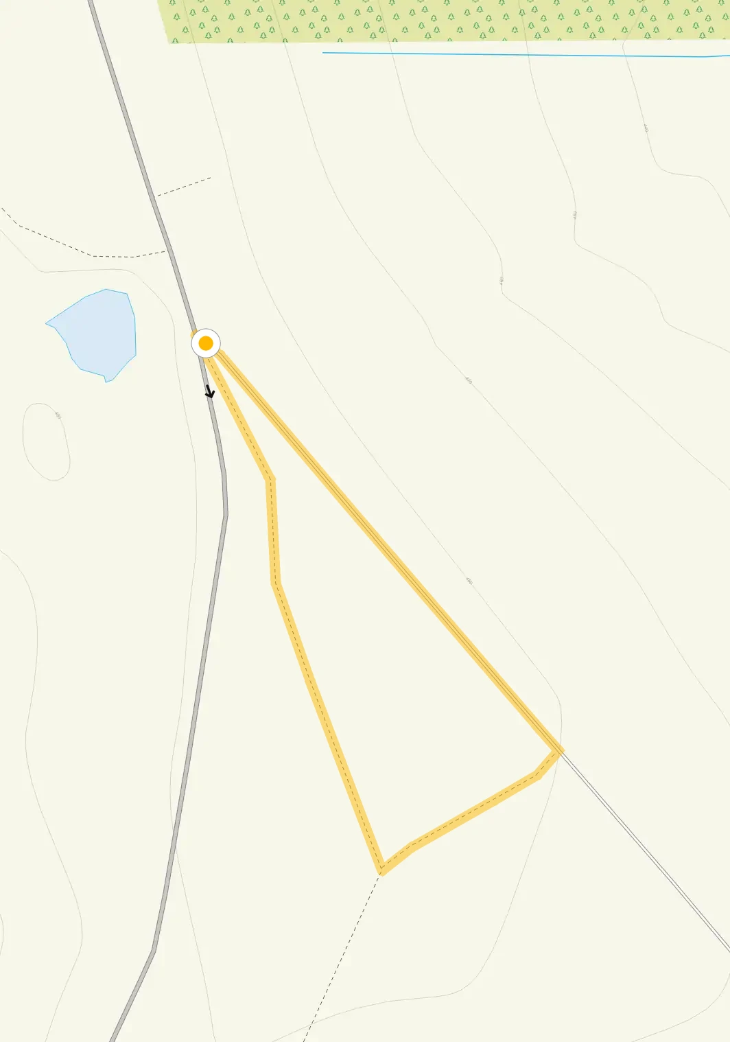 Route map for Merryton Low Short Walk, a 0.5 mile circular walk in Staffordshire